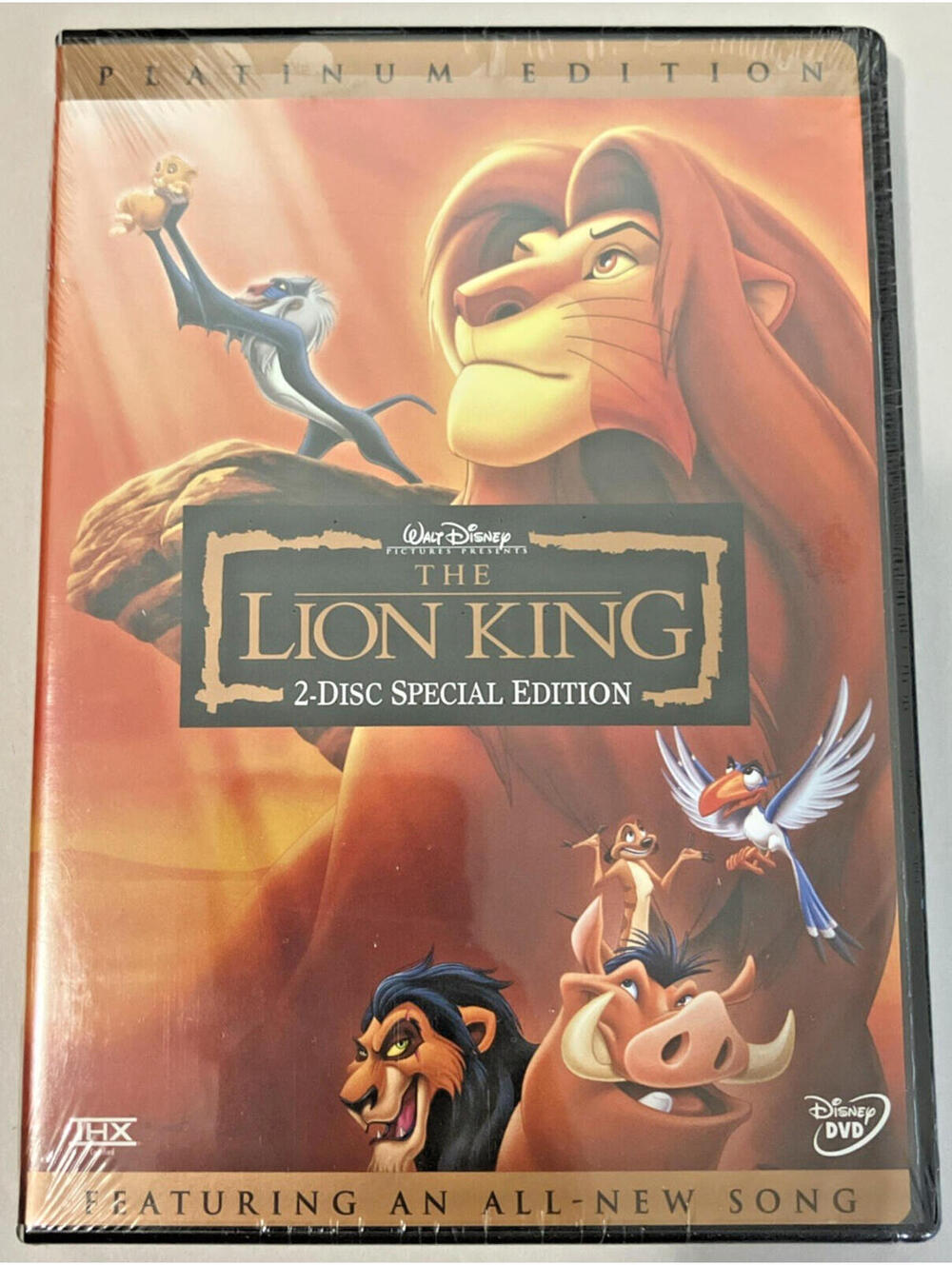 The Lion King (DVD, 2003, 2-Disc Set, Platinum Edition) - SEALED